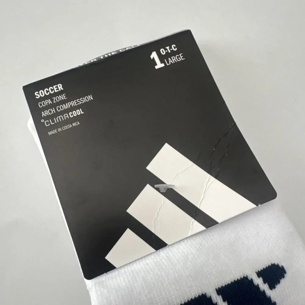 adidas Unisex Copa Zone Cushion 5 Over The Calf Soccer Socks WHITE